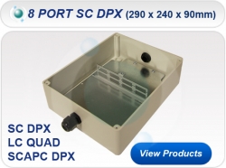 8 Port SC Duplex IP56 Rated Wall Box